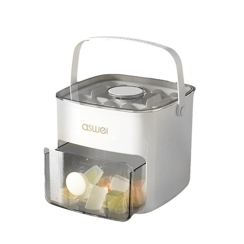 Double Layer Ice Cube Tray With Lid And Bin Easy Push Release Ice Maker Double Layer Ice Cube Tray With Lid And Bin Easy Push Release Ice Maker