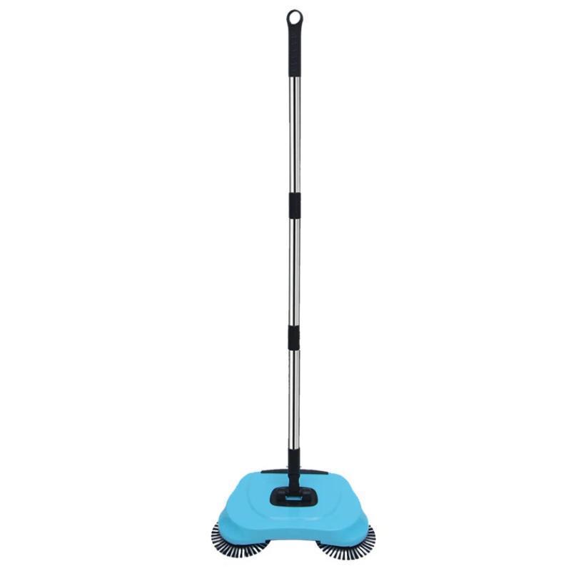 Multifunctional Push Type Household Vacuum Cleaner Sweeper Effortless Floor Cleaning blue