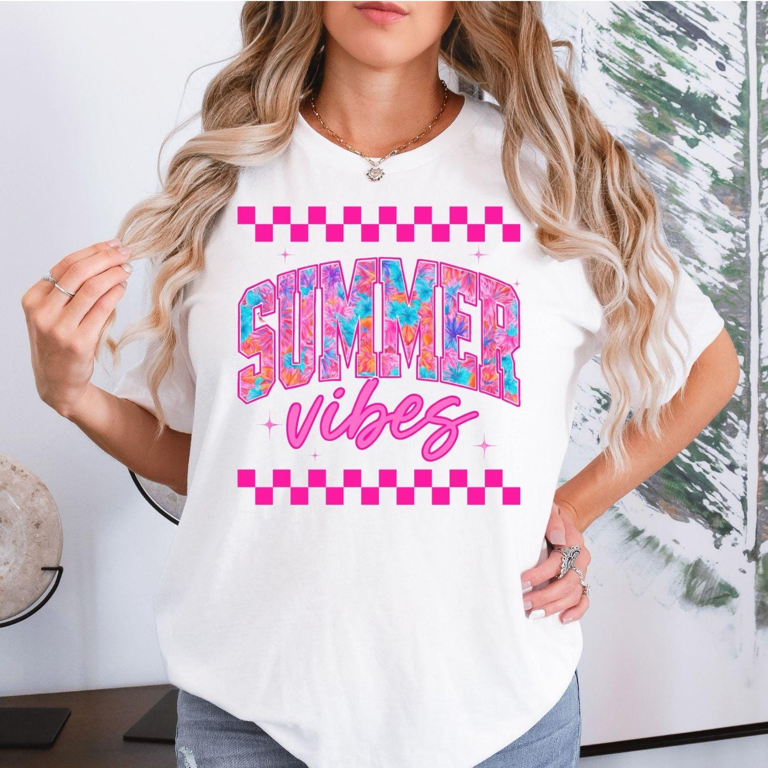 Summer Vibes Shirt | Retro Beach Vacation Graphic Tee | Cute Aesthetic Summer Top For Women mustard s sweatshirt