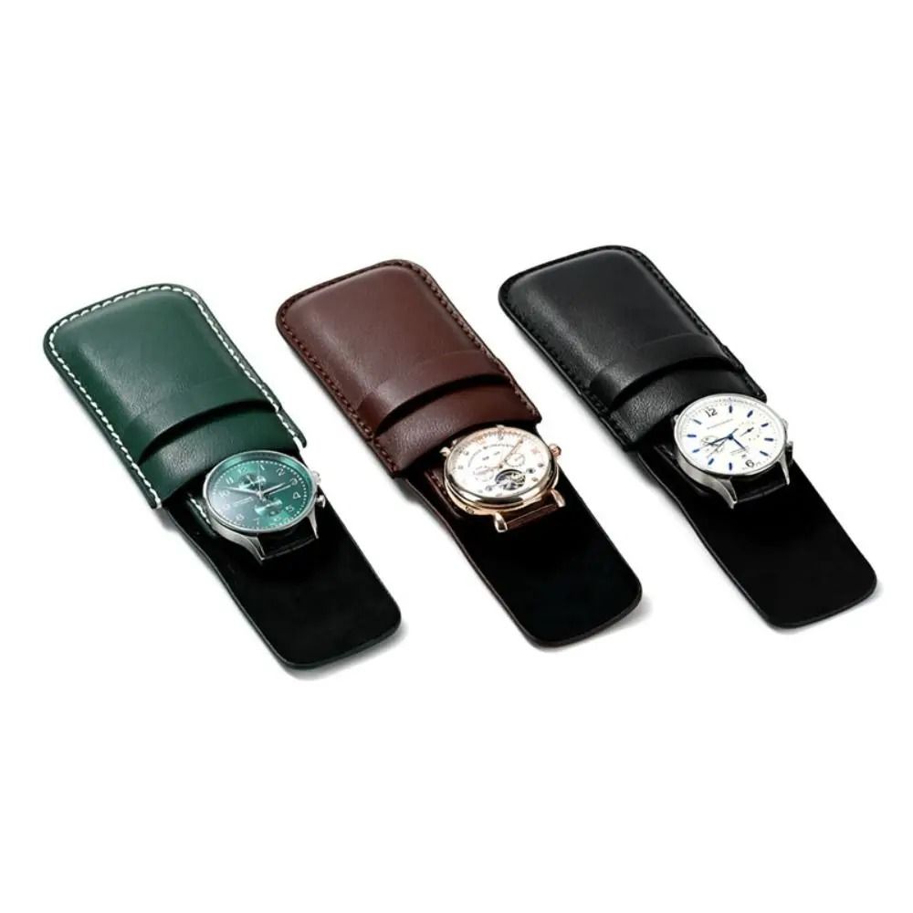 Watch Storage Bag Organizer Pouch Dustproof Jewelry Travel Case black
