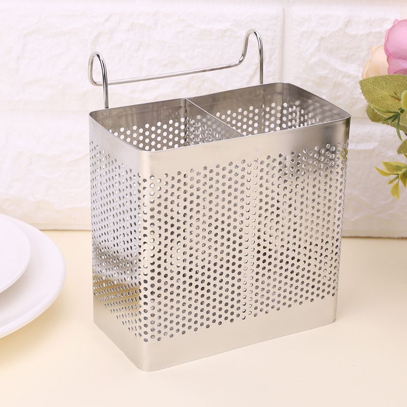 Premium Stainless Steel Kitchen Cutlery Organizer Rack Hanging Chopsticks & Spoon Holder Premium Stainless Steel Kitchen Cutlery Organizer Rack Hanging Chopsticks & Spoon Holder