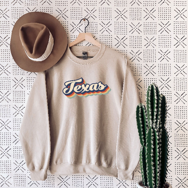 Retro Texas Sweatshirt Vintage Texas State Crewneck Pullover, Unisex Texas Gift Sweater dark Grey 2xl t Shirt