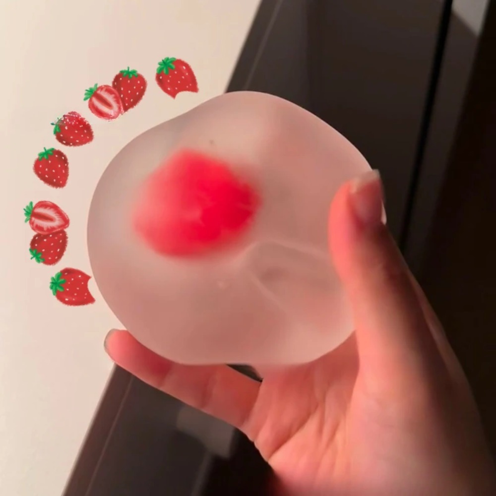 Strawberry Mochi Squishy Stress Relief Toy Soft Squeeze Anxiety Fidget Toy Strawberry Mochi Squishy Stress Relief Toy Soft Squeeze Anxiety Fidget Toy