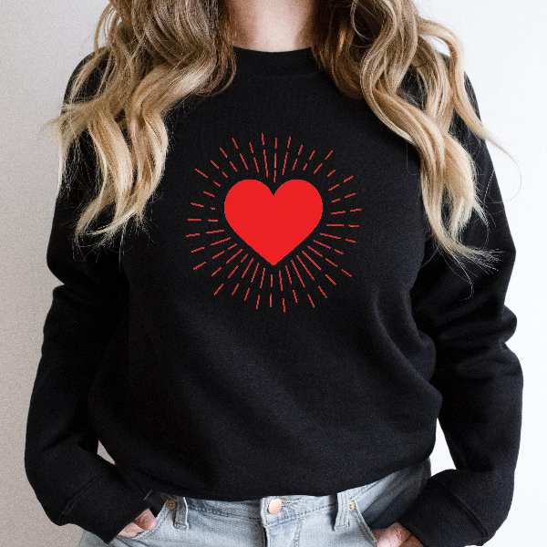 Valentines Day Heart Shirt | Cute Red Heart Sweatshirt For Women & Dog Mom Gift Tee maroon 2xl t Shirt