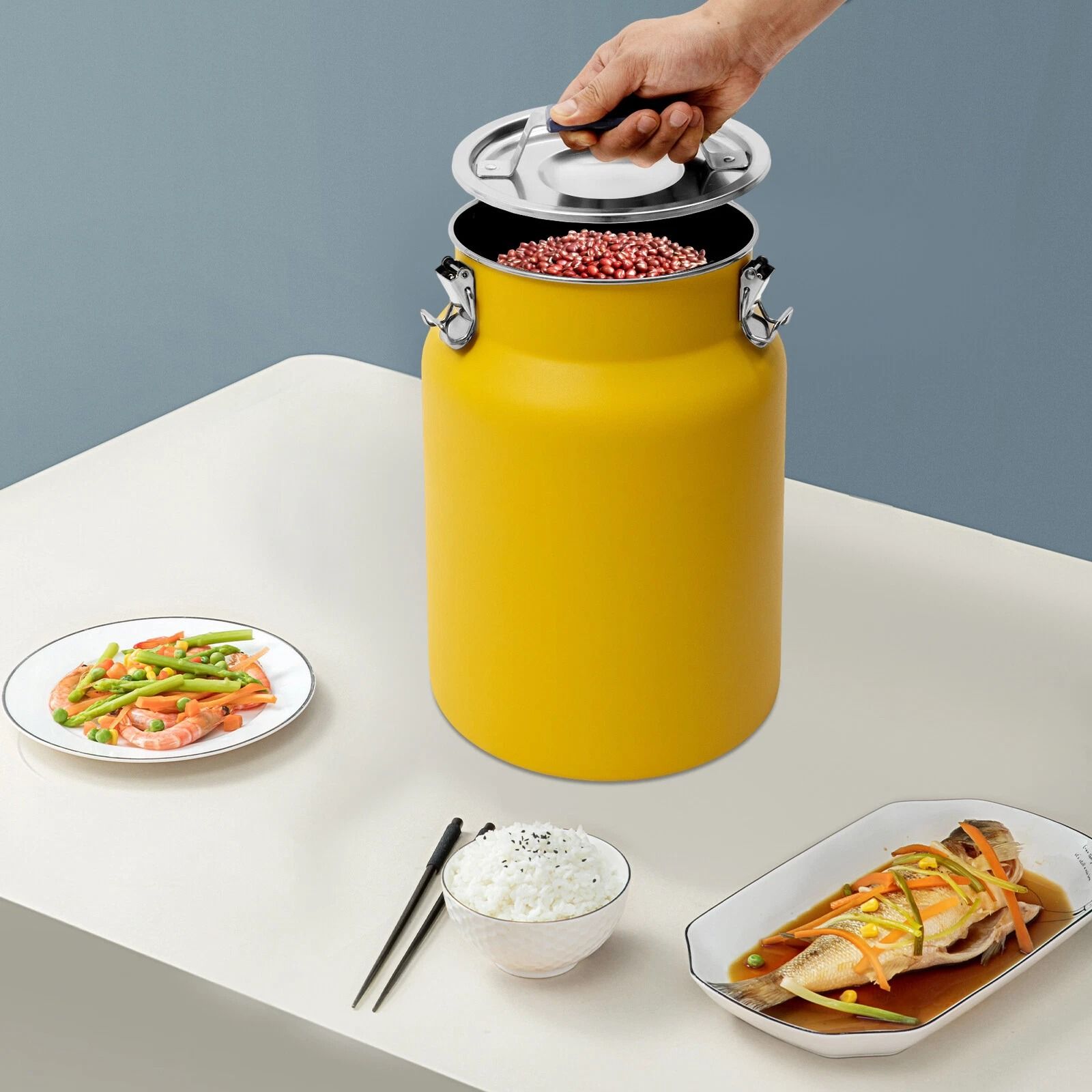 Stainless Steel Rice Container For Airtight Grain Storage Stainless Steel Rice Container For Airtight Grain Storage