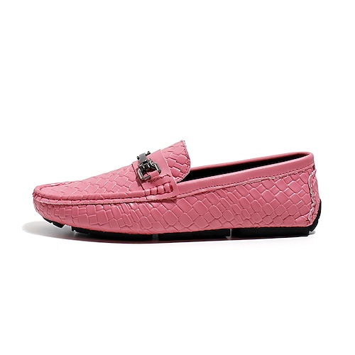 Gelbe Herren-Slipper mit Krokodilprägung, leichte, elegante Freizeitschuhe, stilvoller Schuh für Herren – ideal für Partys, Bankette, Autofahren und den Alltag. Image