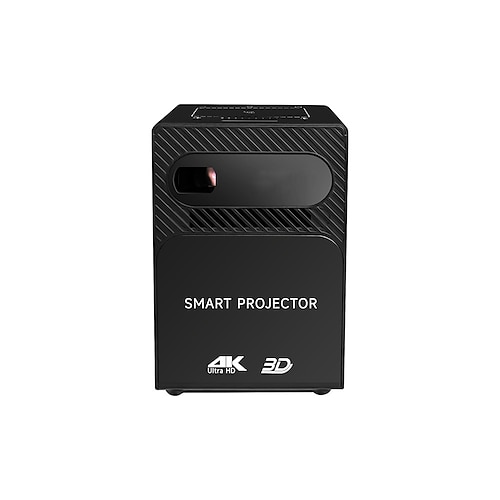 Intelligenter DLP-Mini-Projektor mit Android-Betriebssystem, 4000-mAh-Akku und Unterstützung für 4K-Dekodierung Tragbarer 3D-Taschenfilmprojektor mit 5G-WLAN, Bluetooth, Trapezkorrektur, ideal für Image