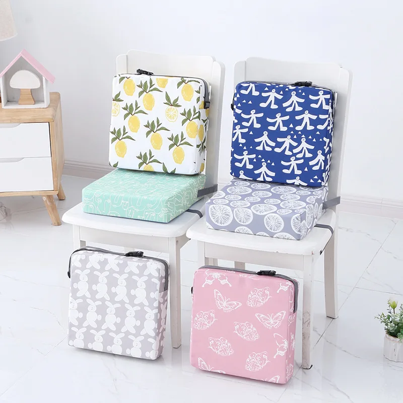 Tragbares Baby-Sitzerhöhungssitzkissen mit Cartoon-Motiv, verstellbares Erhöhungspolster zum Essen, Lernen, universelle Passform für Zuhause, Stuhl, Tisch Image