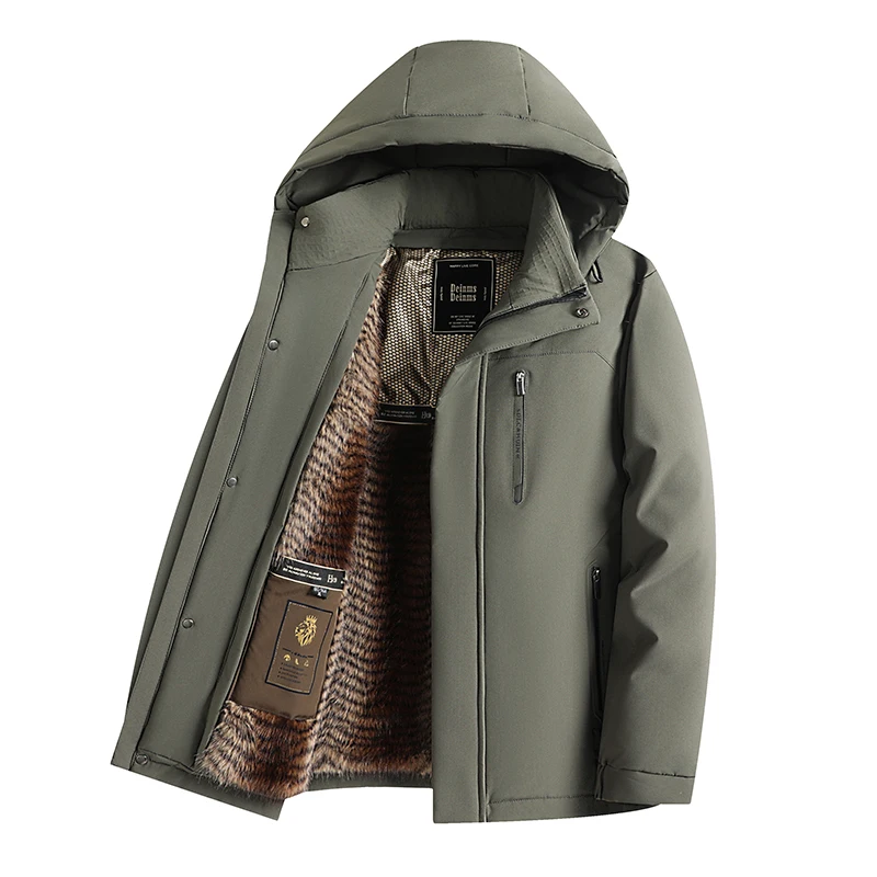 2024 Neuankömmling Winter jacke Kapuze Baumwoll jacken Männer, Herrenmode verdicken warme Parkas Trenchcoat männlich große Größe M-5XL