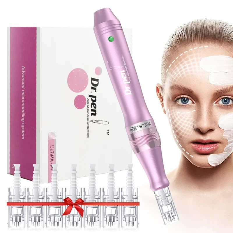 Dr. Pen Ultima M7 10 Stück 0,25mm Nadeln Multifunktionales Gesichts-Mesotherapie Mikro-Haut Drahtloses Elektrisches Derma-Schönheitsgerät Image