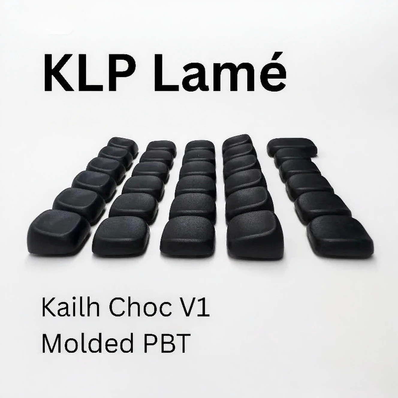 KLP Lame Tastenkappen für Low-Profile Kailh ChocV1 /MX Switch PBT-Tastenkappen für mechanische Tastaturen, weiß-schwarze Tastenkappen Image