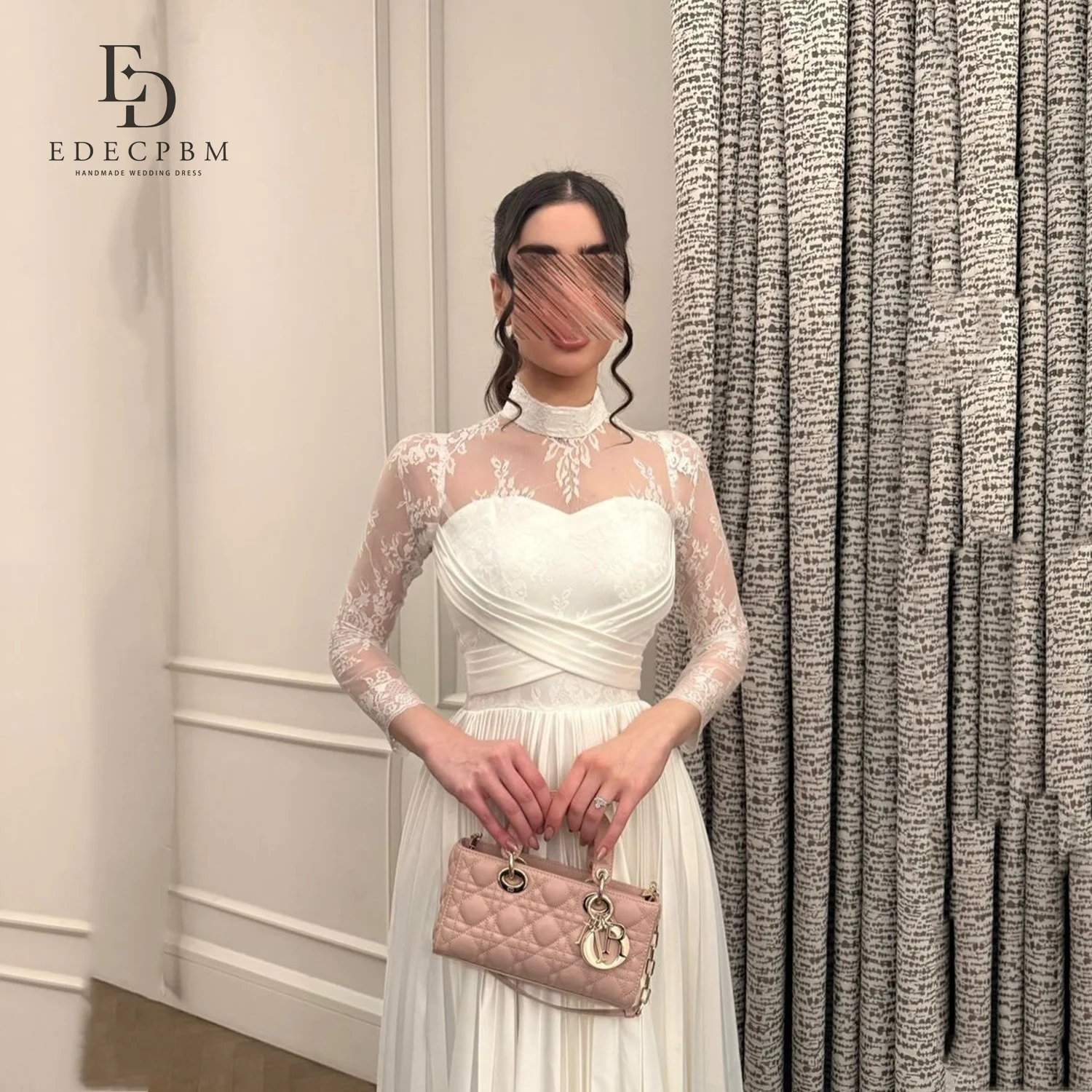 EDECPBM Spitzen-Abendkleider für besondere Anlässe فساتين سهرة Ballkleid A-Linie Maßgeschneiderte Vestidos De Festa Elegante Partykleider Image