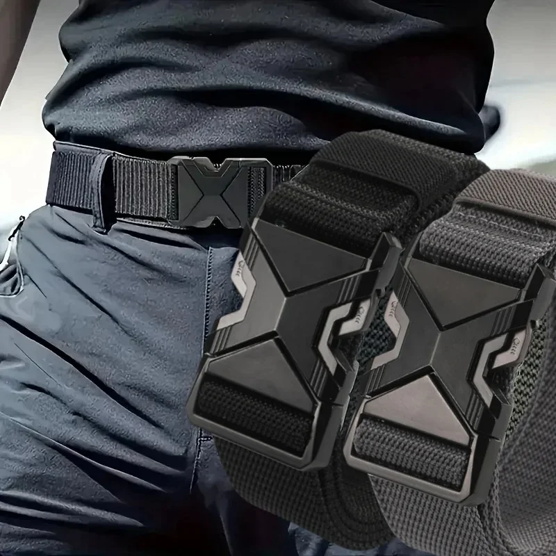 Der neue Herren-Gürtel mit Schnalle, 125 cm, aus geflochtenem Nylon, leicht, atmungsaktiv, für den täglichen Pendlerverkehr, Herrengürtel 2028 Image