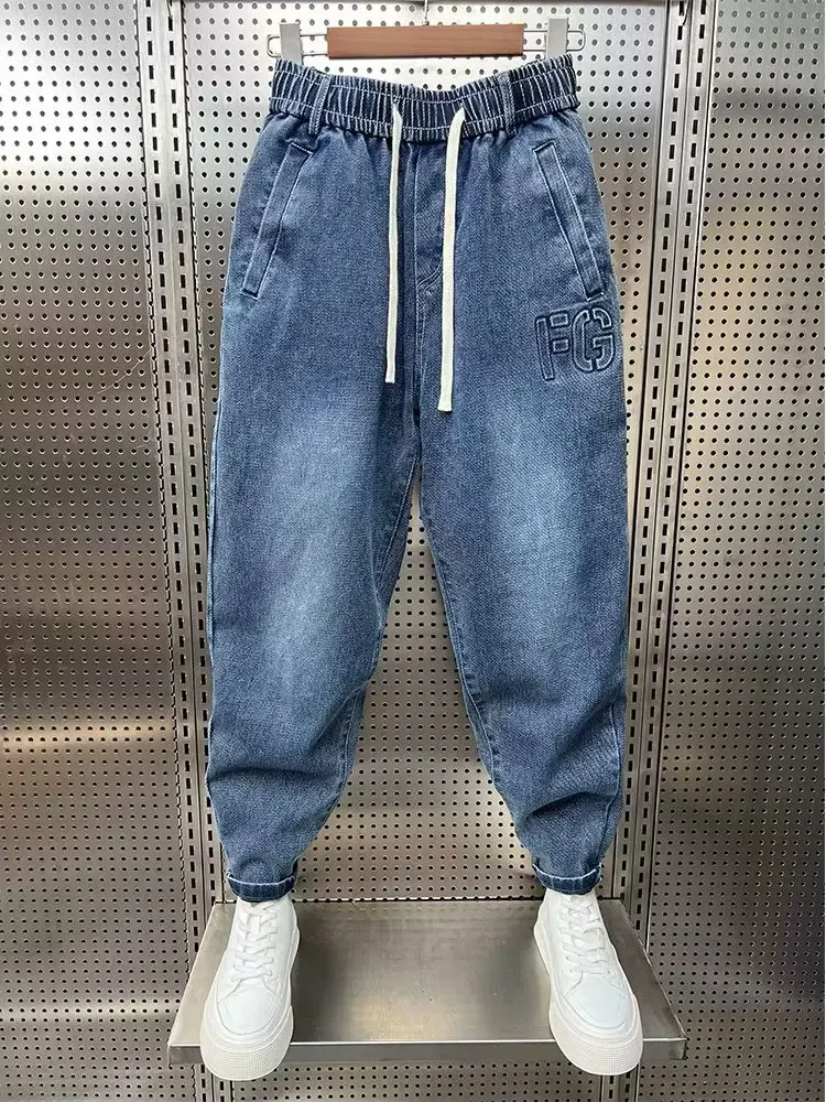 Männer Jeans Mode Lässig Jogger Harem Denim Hosen Hip Hop neue elastische taille plus größe jeans männer Männliche Hosen 2023 winter