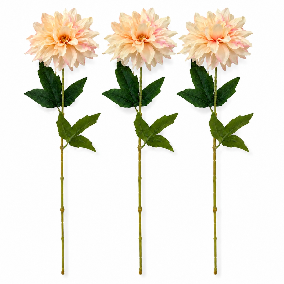 LAYBA Künstliche Dahlie 3er-Set Creme Apricot 60 cm Image