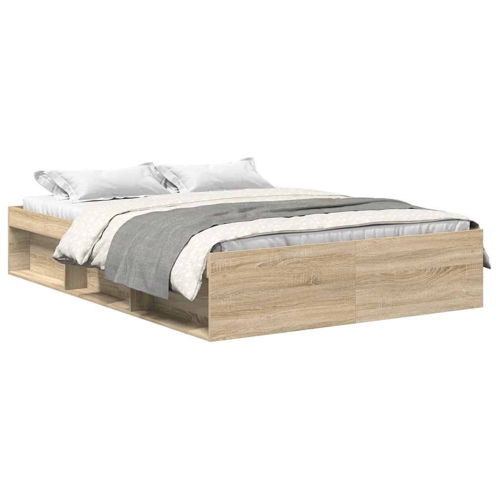 vidaXL Bettgestell Sonoma Eiche 120x190 cm Image