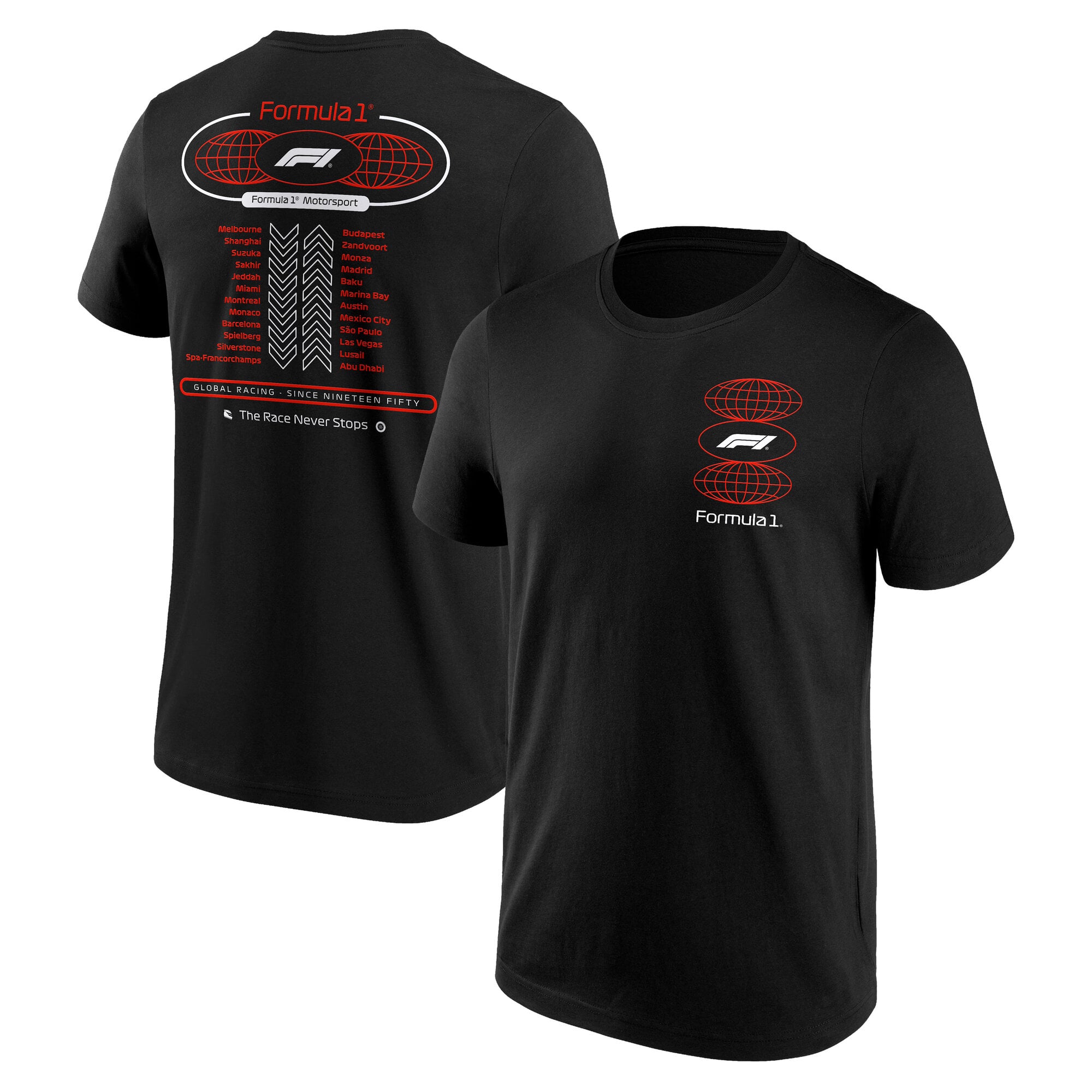 T-shirt graphique Formula 1 Tour - Noir - Unisexe - unisexe Taille: L