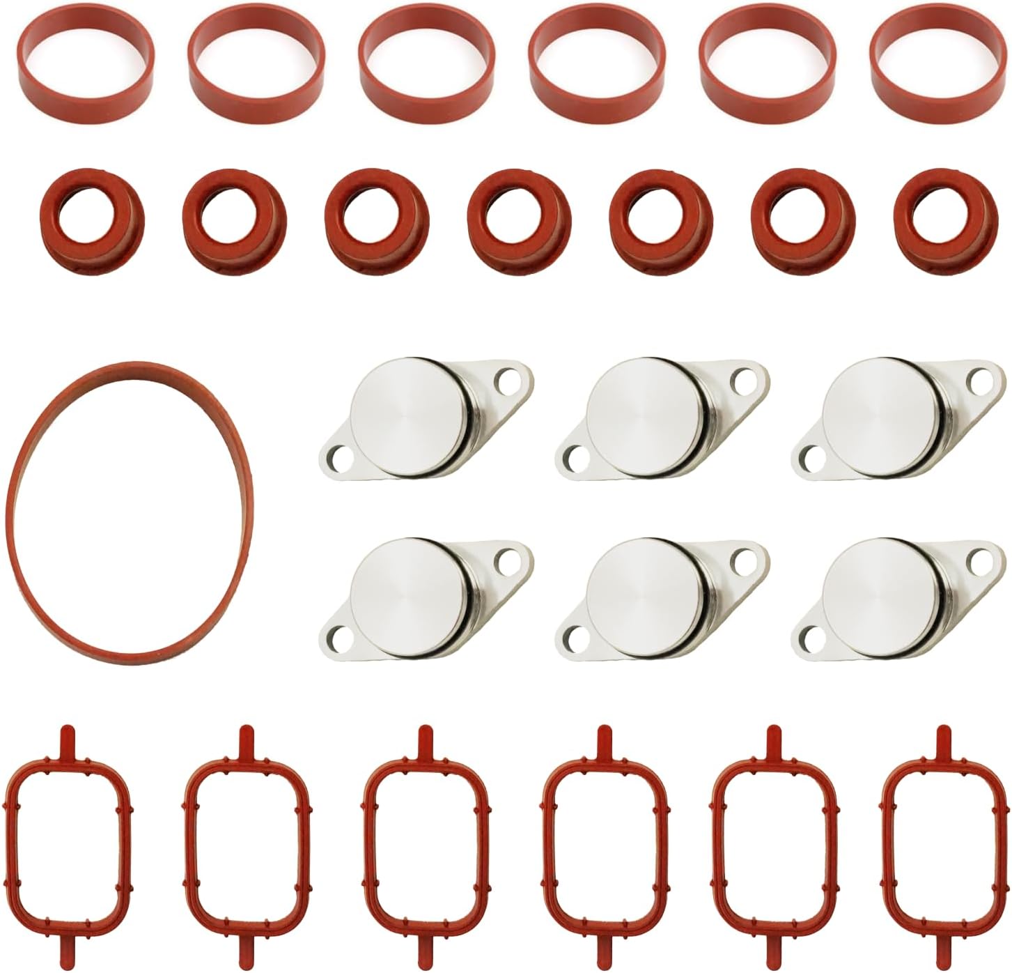 Kit Di Eliminazione Valvola Collettore Di Aspirazione 6 X 33 Mm M57 M57n M57tu M57tud25 11612245439 Per E39 E60 E61 E46 E38 E53, Guarnizione Tappo Collettore Di Aspirazione M57 (6x33)