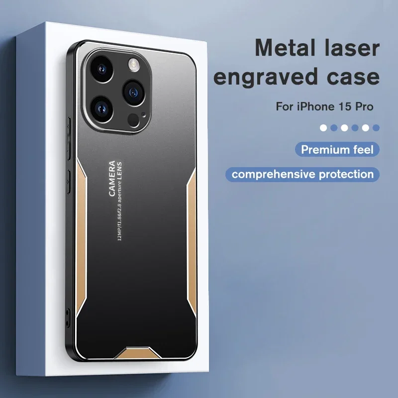 Für iPhone 17 16 15 14 13 12 11 X XS XR Pro Max Plus Mini Hülle Metall-Rückplatte Kameraschutz Stoßfeste Schutzhülle Image