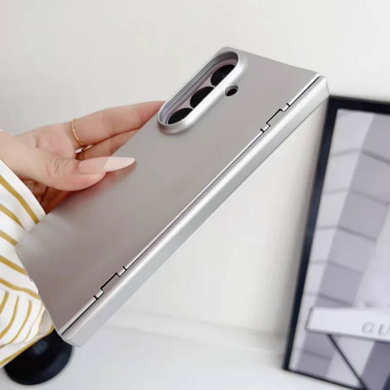 Hochwertige, einfache, harte Handyhülle mit Bildschirmfolie für Samsung Galaxy Z Fold 7, 6, 5, 4, 3, Federscharnier, stoßfeste Schutzabdeckung Image