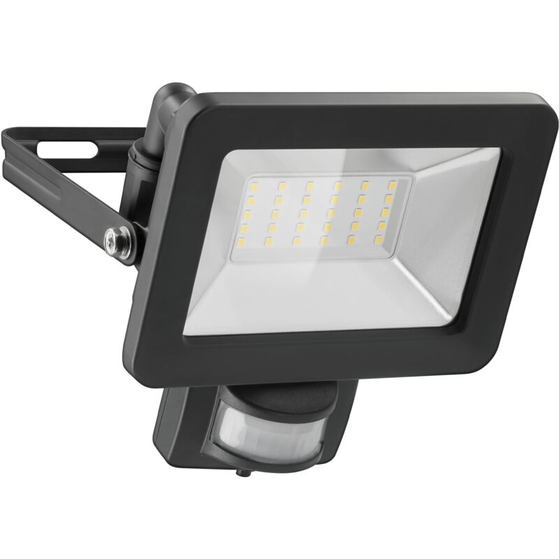 Goobay 53881 Proiettore Led Rilevatore Di Movimento Da Esterno 30w / Sensore Pir Proiettore Da Esterno Ip44 / Luce Bianca Neutra 2550 Lm/proiettore Led A Parete/proiettore Da Giardino/nero