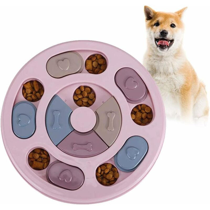 Minkurow Puzzle Per Cani, Giocattolo Dispenser Di Cibo Per Cani, Giocattolo Interattivo Durevole Per Cani, Giocattolo Per Addestramento Del Qi Del Cane, Migliora Il Qi (rosa)