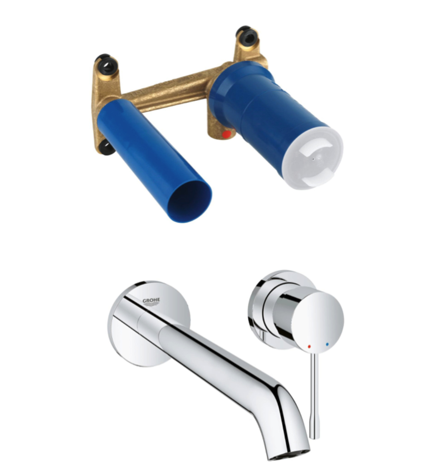 Grohe - Essence - Miscelatore Monocomando Lavabo 2 Fori Taglia L Cromo (19967001-set)