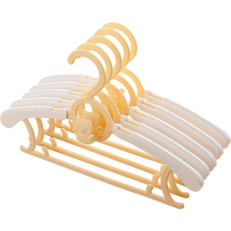 Minkurow Grucce Per Bambini Antiscivolo, 10 Pezzi Grucce Per Bambini, Grucce Per Bambini In Plastica, Grucce Per Vestiti Per Neonati, Grucce In Plastica Per Bambini Regolabili Per Risparmiare Spazio (