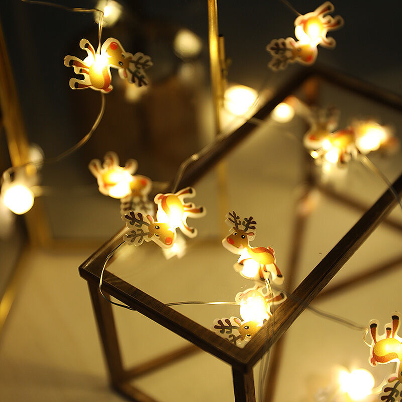 Minkurow Stringa Di Luci A Led Per Cervi Di Natale, 2m 20 Luci A Led Per Decorazioni Natalizie, Luci A Stringa Di Cervi Di Natale, Per La Casa E La Decorazione Del Giardino Di Natale (confezione Da 2-