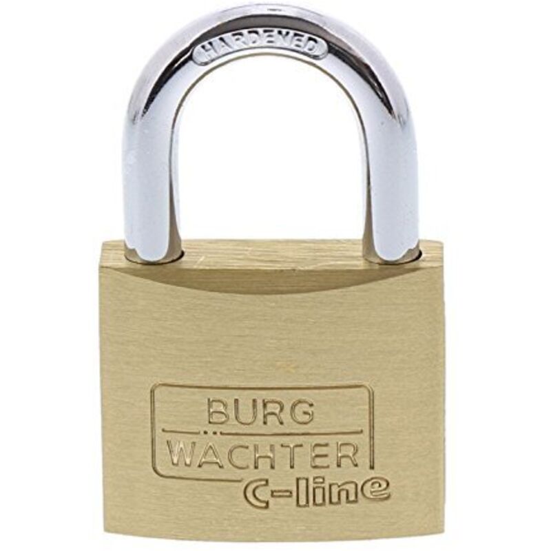 Burg Wachter - Gioco In Ottone Lucchetto C-line, Dimensione: 40, Calibro Spessore 6 Mm Altezza All'interno Della Staffa 22 Millimetri Quantità: 2 Pezzi