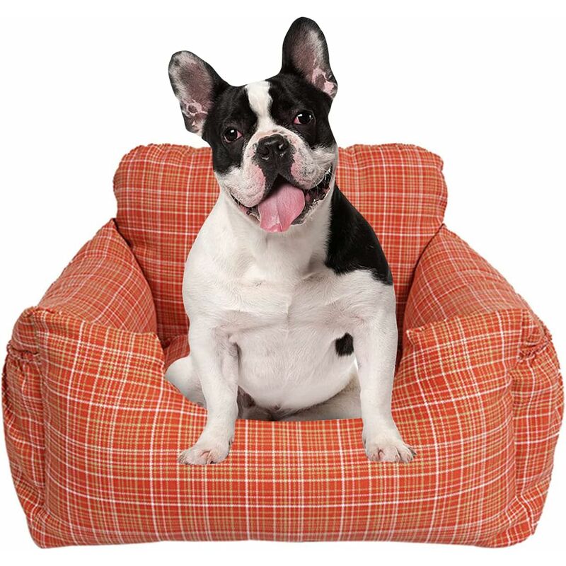 Minkurow Seggiolino Auto Per Cani Di Piccola Taglia,seggiolino Auto Per Cani 2 In 1,lavabile E Rimovibile,seggiolino Auto Per Cani Con Cintura Di Sicurezza,borsa Portaoggetti,robusta Cuccia Per Cani R