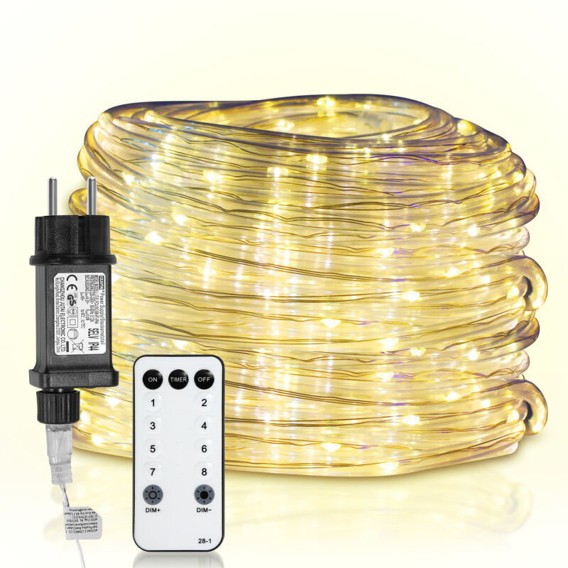 Randaco Tubo Luminoso A Led Con Telecomando Tubo Luminoso A Led Per Esterni/interni Tubo Luminoso A Catena Giallo-10m