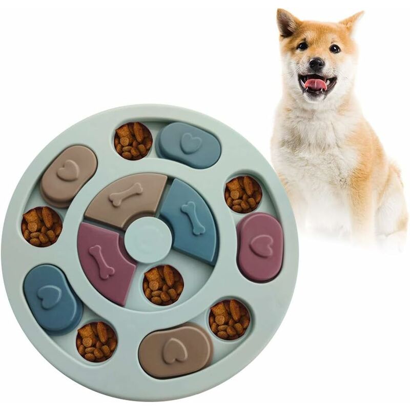 Minkurow Puzzle Per Cani, Giocattolo Dispenser Di Cibo Per Cani, Giocattolo Interattivo Durevole Per Cani, Giocattolo Per Addestramento Del Qi Del Cane, Migliora Il Qi (blu)