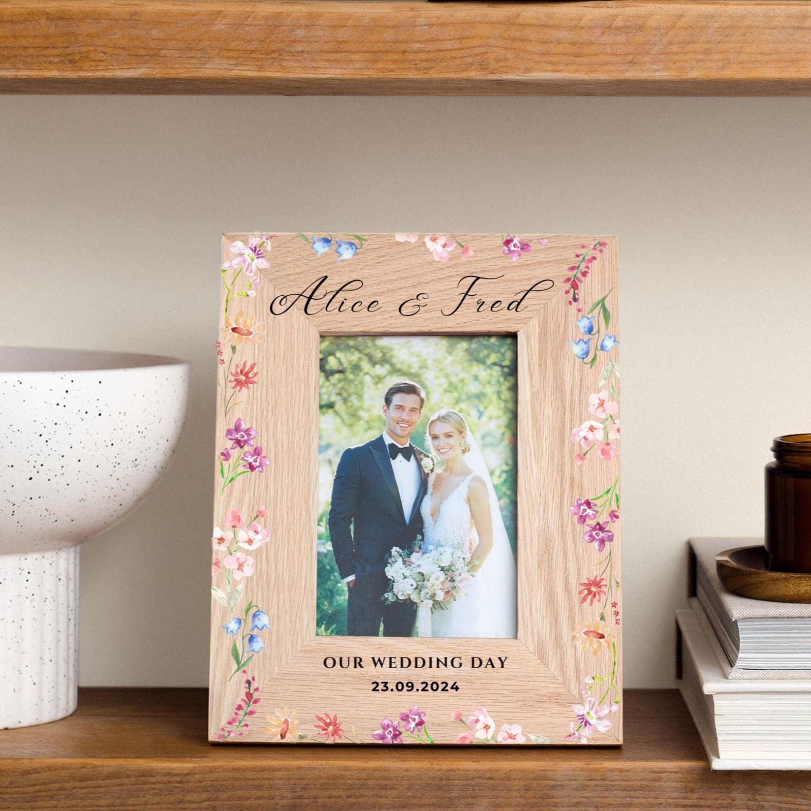 Cornice per foto di nozze personalizzata, cornice personalizzata, cornice regalo per coppie, cornice per foto di nozze, regalo di anniversario, cornic