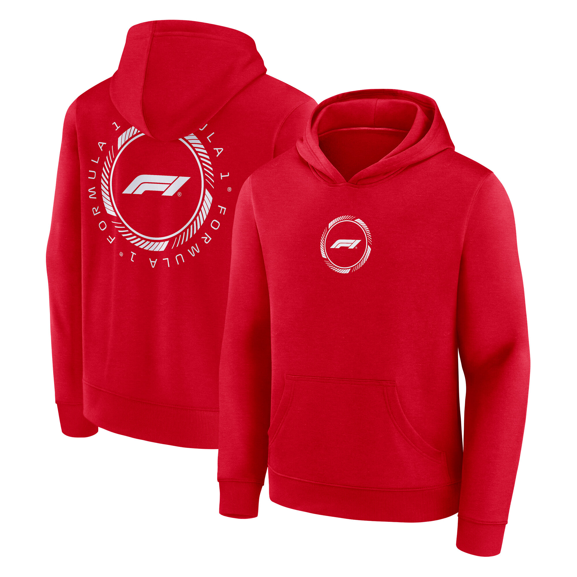 "Formel-1-Kapuzenpullover mit Loop-Grafik – Rot – Jugend" Image