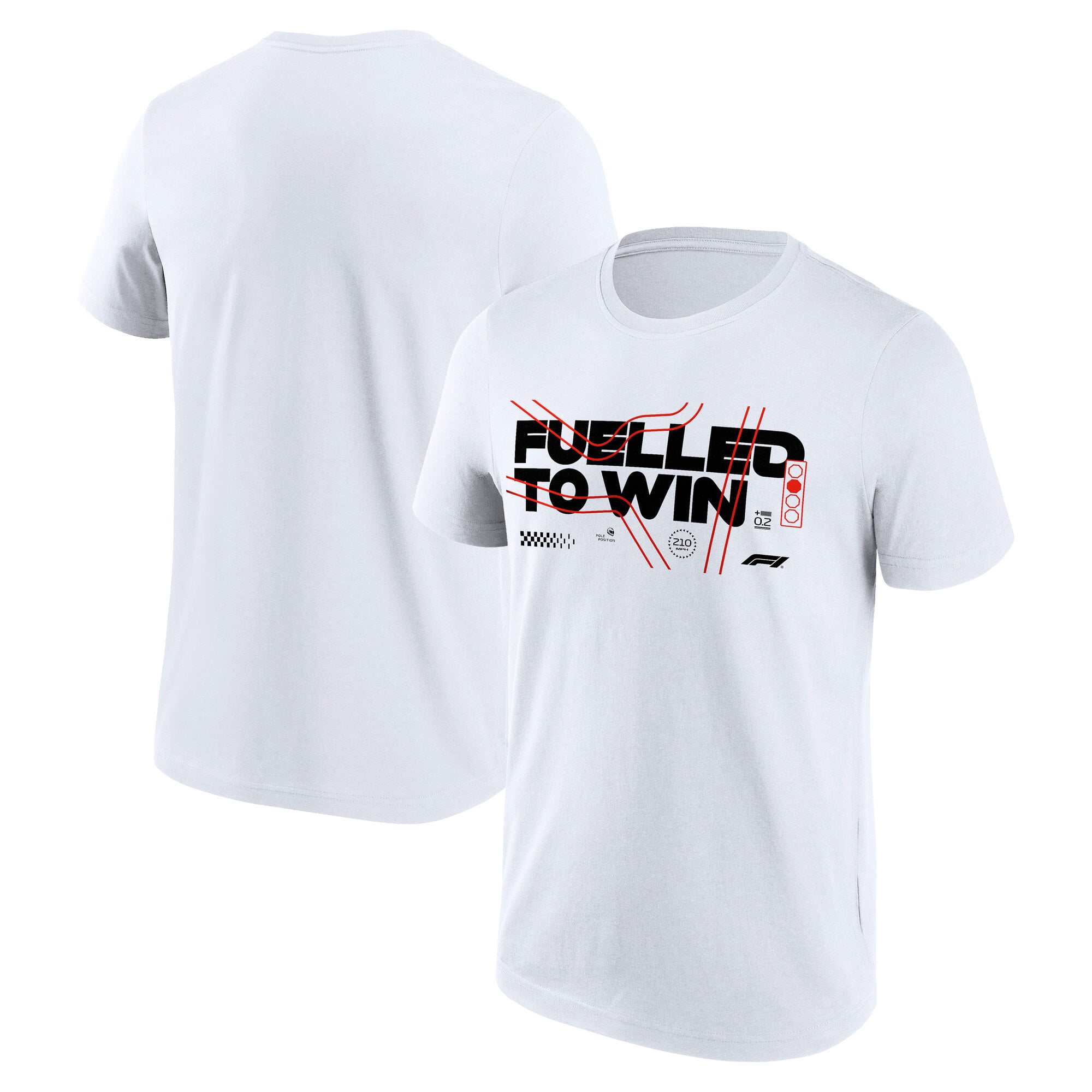 T-shirt graphique Formula 1 Fueled To Win - Blanc - Homme - Homme Taille: M