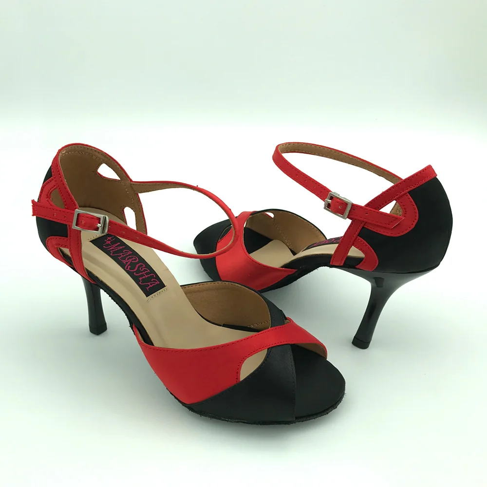 8,5 cm ferse Sexy Latin Dance Schuhe Für frauen Salsa schuhe practice schuhe komfortable latin schuhe MS6226CBR niedrigen ferse verfügbar