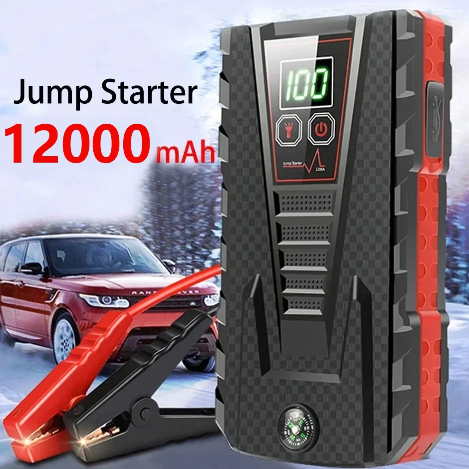 Batterie de démarrage portable pour voiture 12000mAh, puissance de crête 5000A, chargeur 12V, équipement de démarrage automatique, batterie d