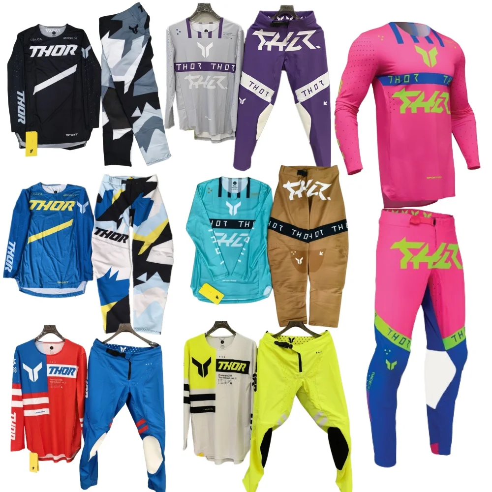 Tenues de motocross 2025THOR, ensemble de vêtements pour moto tout-terrain, équipement de course moto, vêtements de moto, ensemble d