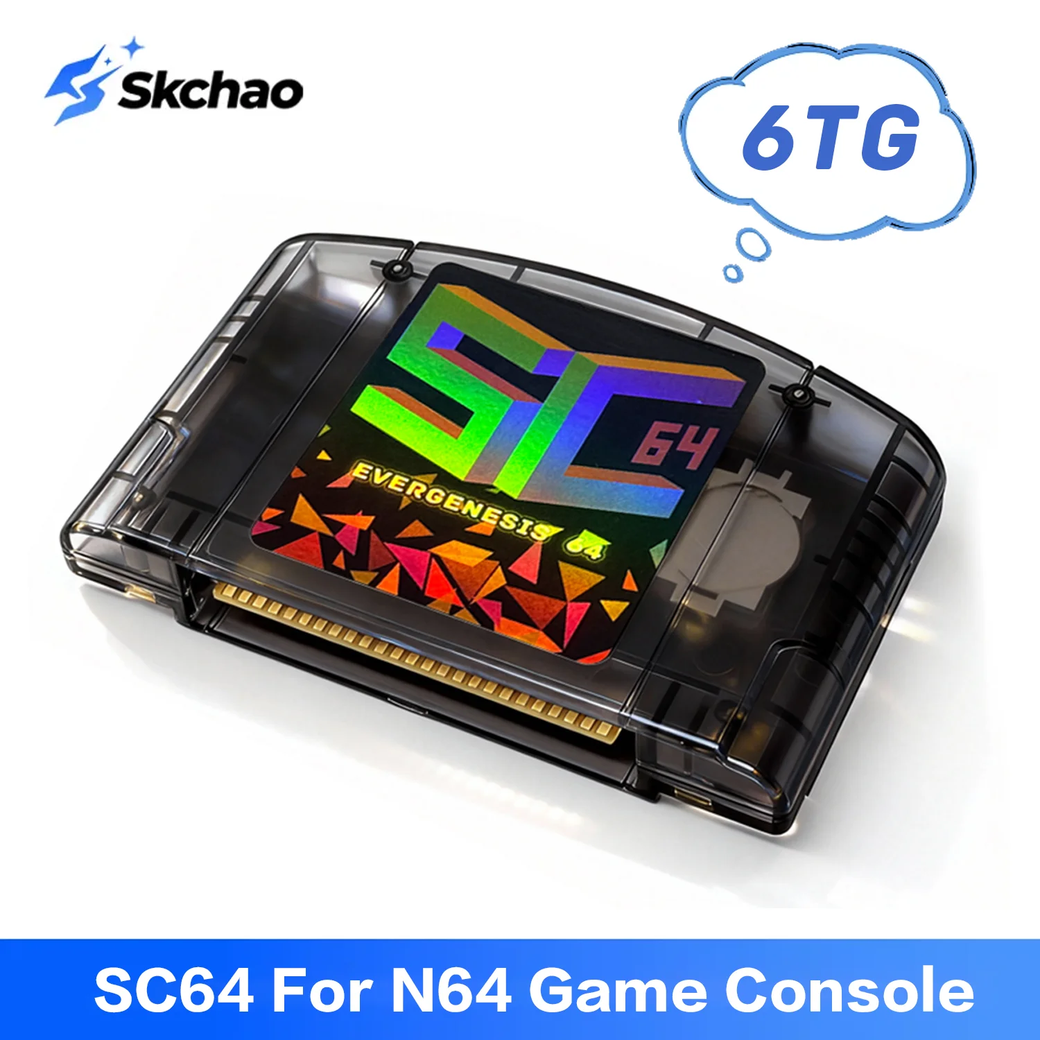 Cartouche de jeu SC64 FlashCard Open Source 10000 en 1 pour console de jeu vidéo Nintendo 64, compatible avec les jeux N64/64DD/SNES/GB