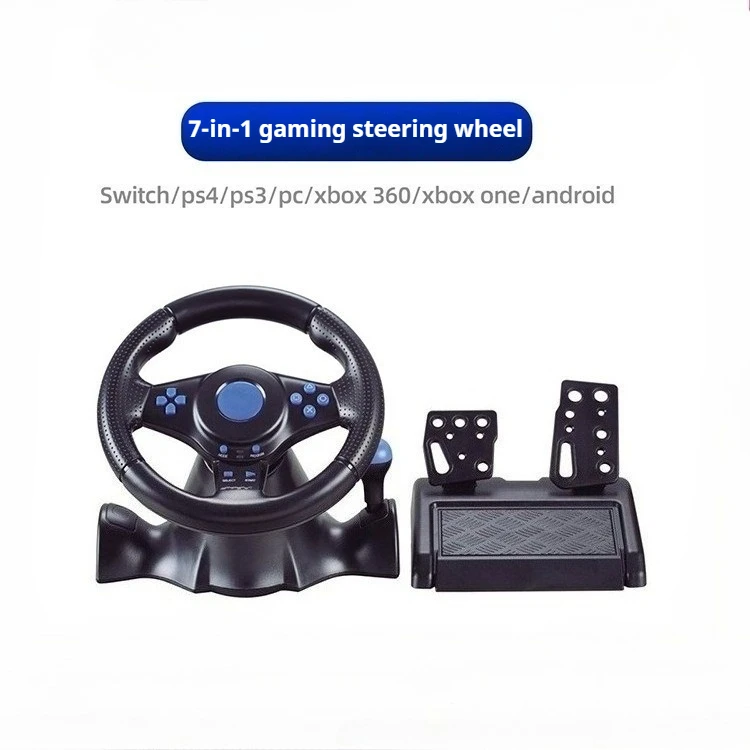 7 in 1 Racing Steering Wheel Vibration Controller Game Simulation Racing Pedals for Switch/xbox 360/xbox One/pc/ps4/3/Android