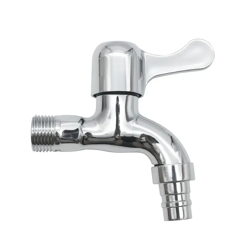 1 Universal Faucet Suitable for Home and Garden Use - Alloy Structure Faucet with Adjustable Flow, Connects to Washing Machine/Hose/Sink Plumbing System - Single Cold Water Washing Machine Faucet -