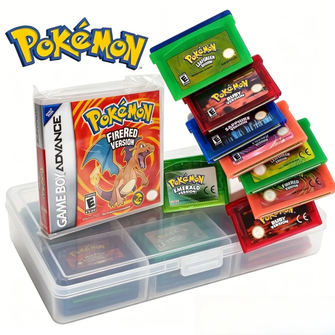 2025 New Pok é mon Series Jade Red Leafgreen Ruby Sapphire 5th Edition GBA Game Box, 32-bit Video Game Cartridge, No Manual