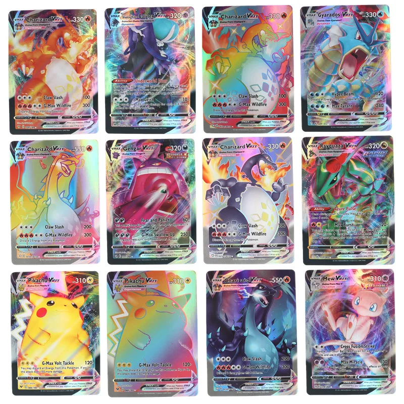 60/100Pcs English Pokemon Cards shining MEGA GX EX Vmax Vstar Holographic  Pocket Monster Flash Card Gifts for children - Shopping.com