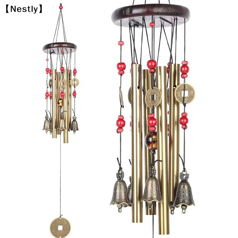 Large Wind Chime Tubes Bells Metal Church Bell Outdoor Garden Home Garden Decor Hanging Wind Chime Symbol Of Good Luck〔Nest〕