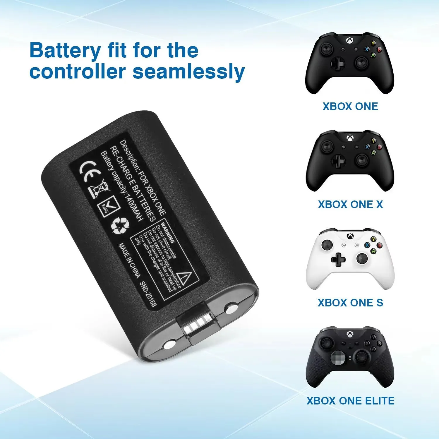 For XBox Series S X Xbox One S X Controller Built-in Battery 1400mAh Rechargeable Battery Gamepad Game Console Accessories