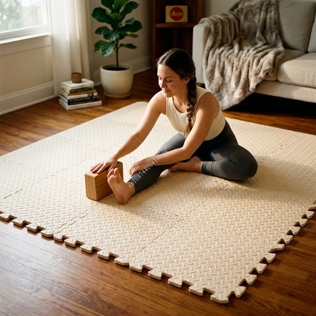 8/12/16Pcs Foam Fitness Non Slip Yoga Mat Fitness Floor Tile Home Gym Yoga Puzzle Mat Equipment Protective Mat Rug 30x30x1CM
