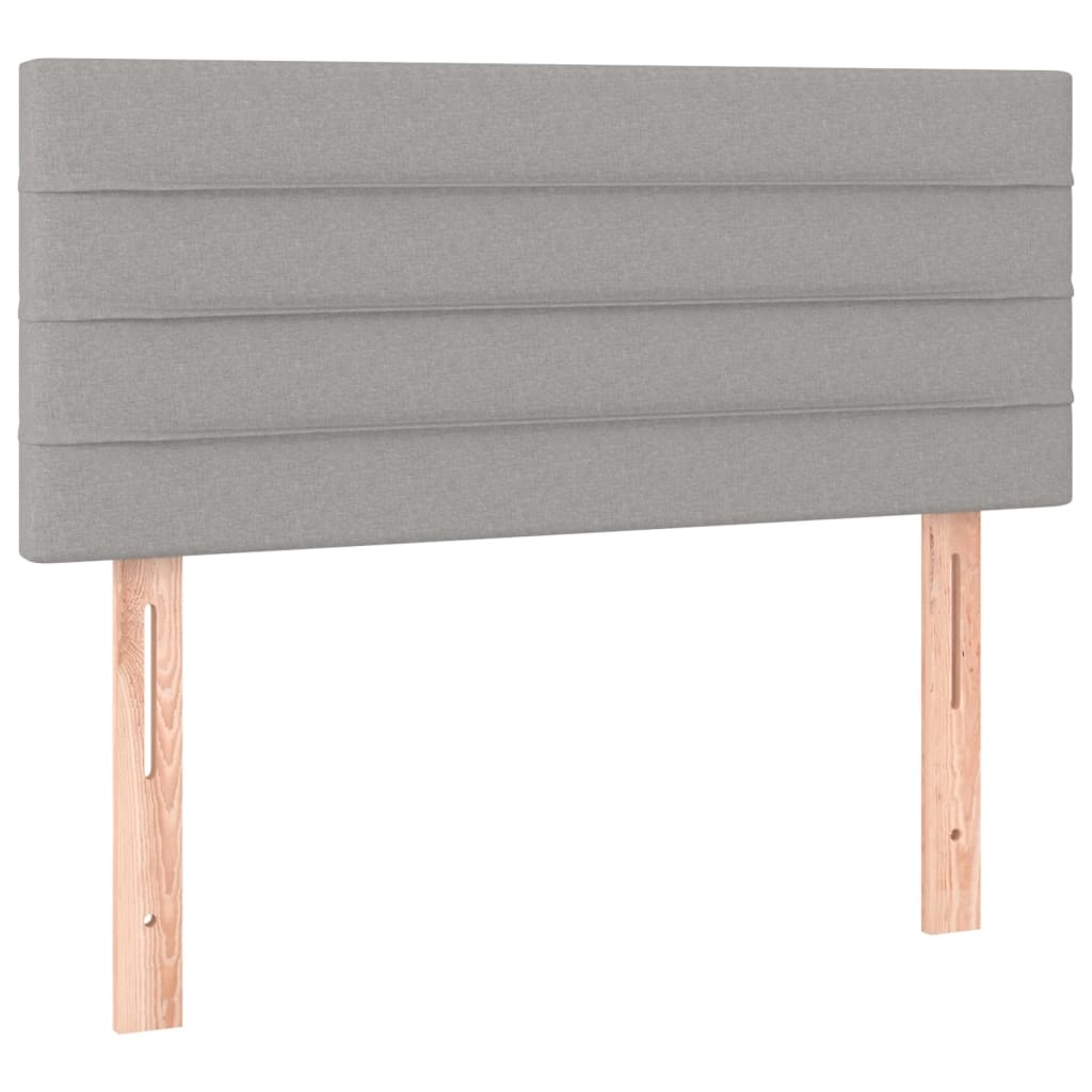 Décoshop26 - Kopfteil Schlafzimmeraccessoire Möbelstück 80 x 5 x 78/88 cm hellgrauer Stoff TDL0203218 Image