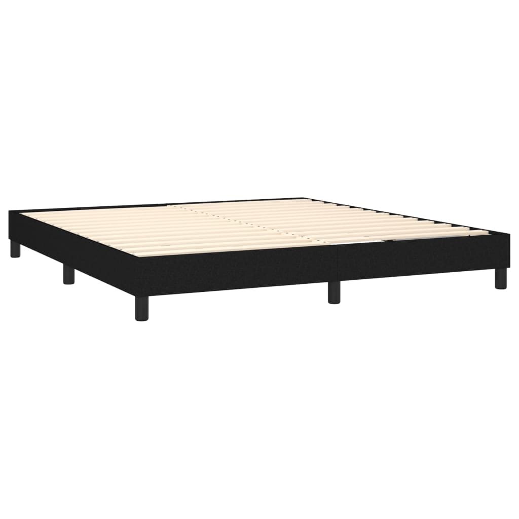 Décoshop26 - Lattenrost auf Beinen Bettgestell 180x200 cm schwarzer Stoff TDL0206999 Image