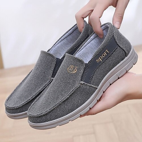 Olivgrüne Herren-Slipper, leichte und bequeme Freizeitschuhe, weiche Alltagsschuhe für Reisen, Autofahren, Freizeit und entspannte Wochenendausflüge. Image